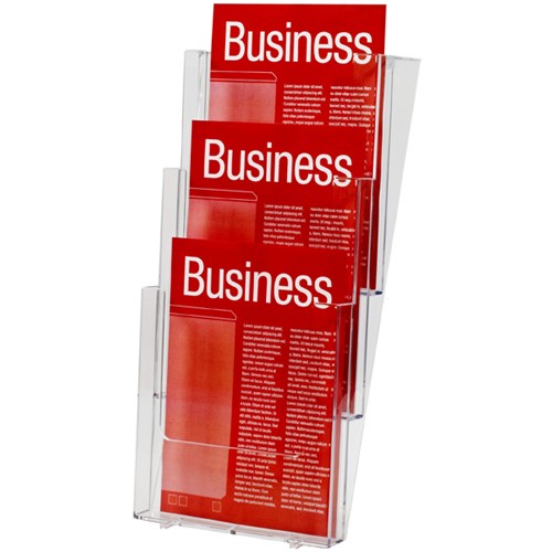 Esselte Brochure Holder A4 3 Tier Wall Mount